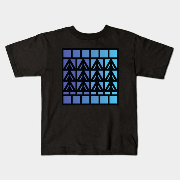 “Dimensional Energy” - V.2 Blue - (Geometric Art) (Dimensions) - Doc Labs Kids T-Shirt by Doc Labs